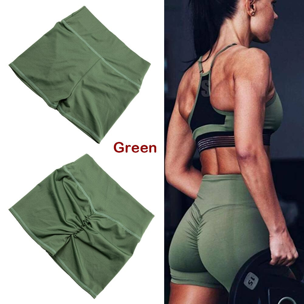 Women High Waist Push up Booty Shorts Workout Gym Shorts Scrunch Butt Cycling Sport Shorts Fitness Yoga Shorts Athletic