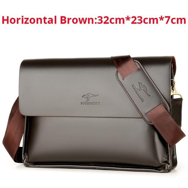 Kangaroo Luxury Brand Leather Men Bag Casual Business Messenger Bag for Vintage Men'S Crossbody Bag Male Shoulder Bags Bolsas