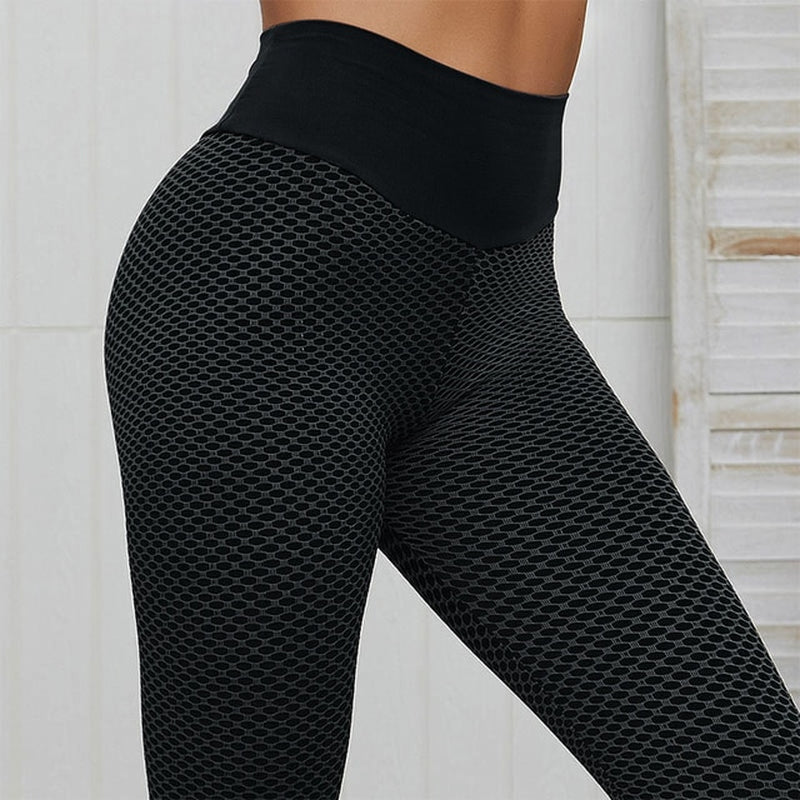 Grid Tights Yoga Pants Women Seamless High Waist Leggings Breathable Gym Fitness Push up Clothing Girl Yoga Pant